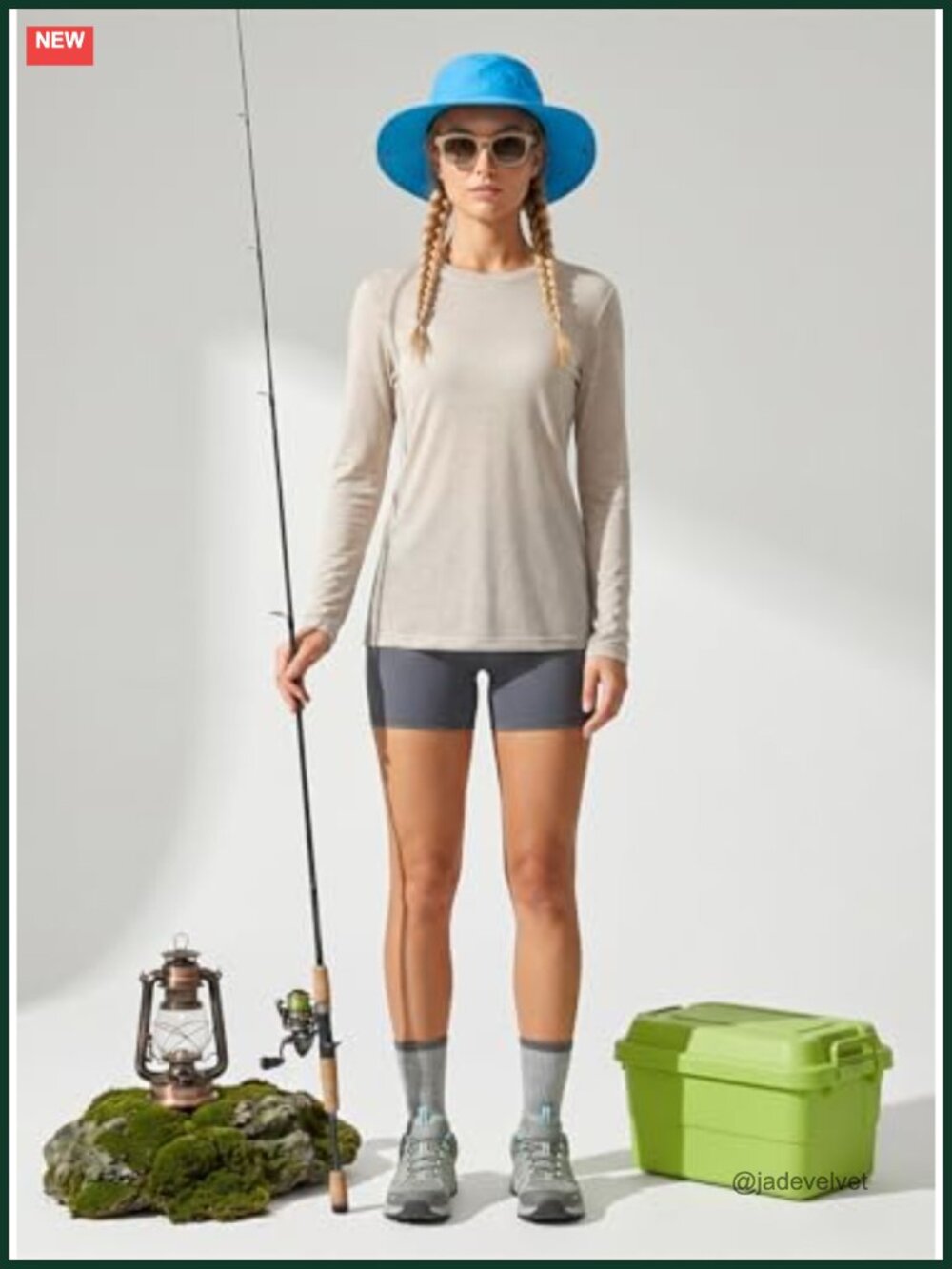 Merino Wool Lyocell Blend Long Sleeve Sun Protection Tee - Picture 5 of 6